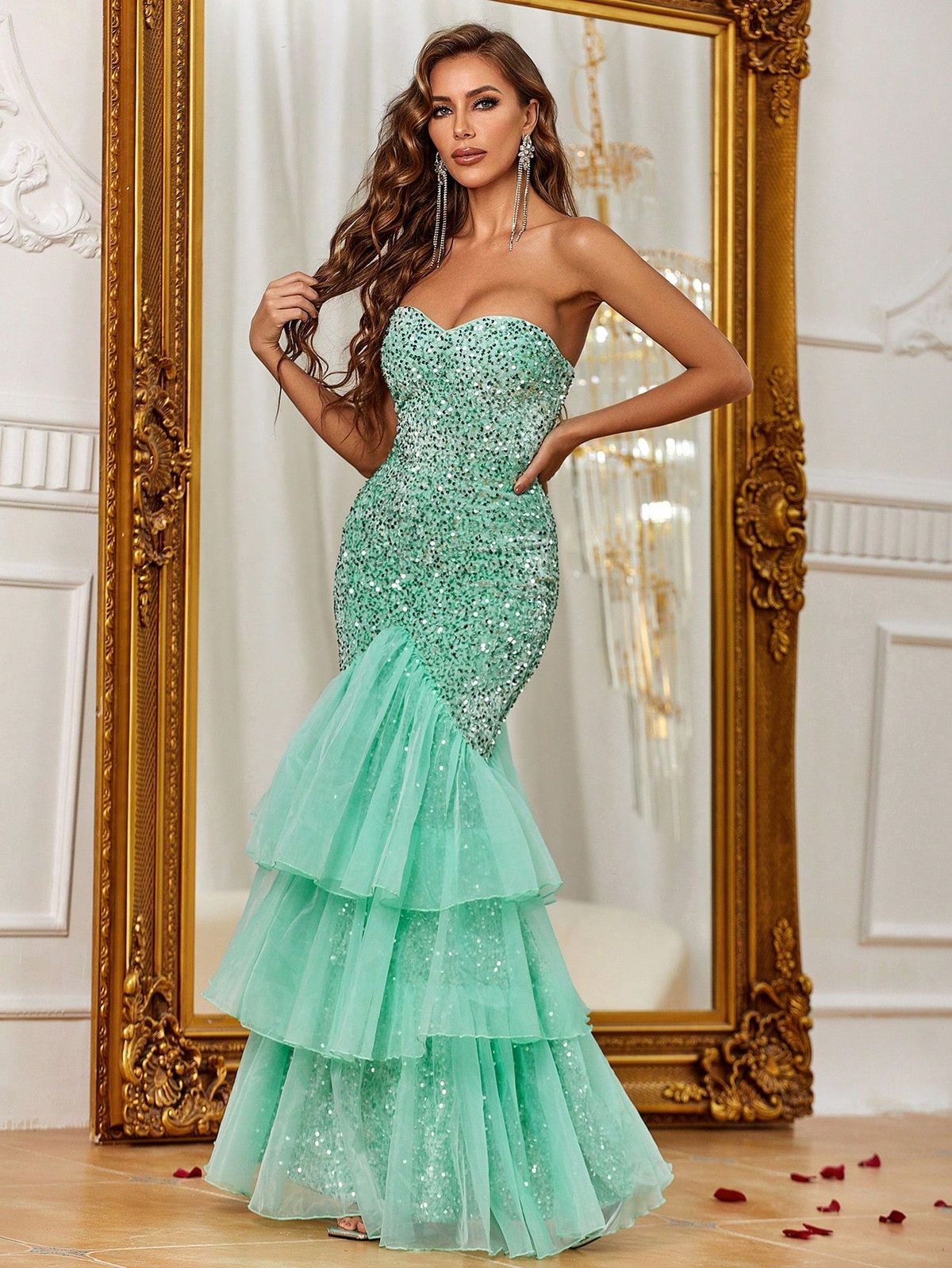 Style FSWD0371 Faeriesty Size M Light Green Mermaid Dress on Queenly