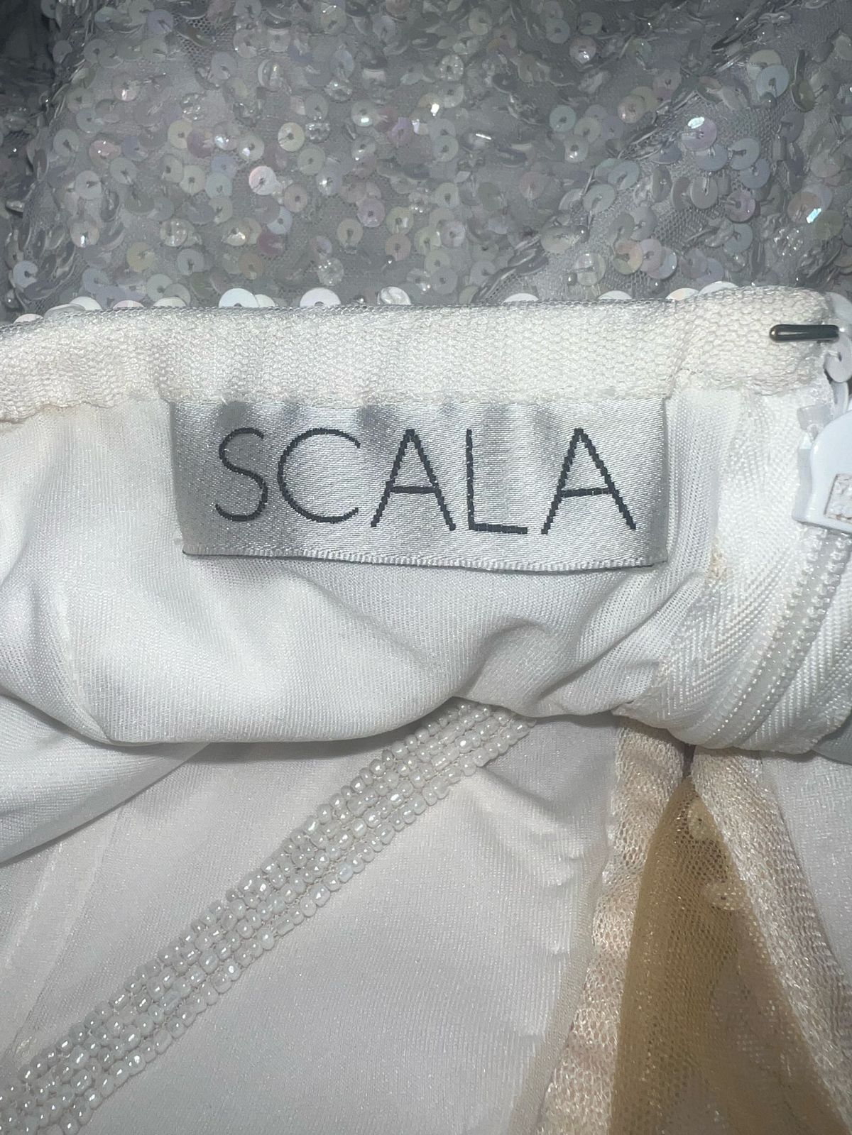 Scala Size 8 Homecoming Halter White Cocktail Dress on Queenly