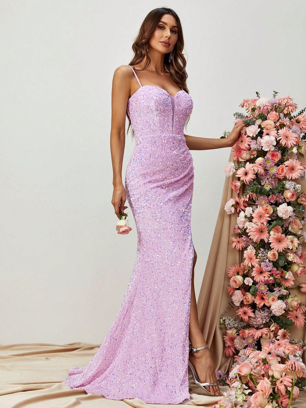 Style FSWD1330 Faeriesty Size S Purple Side Slit Dress on Queenly