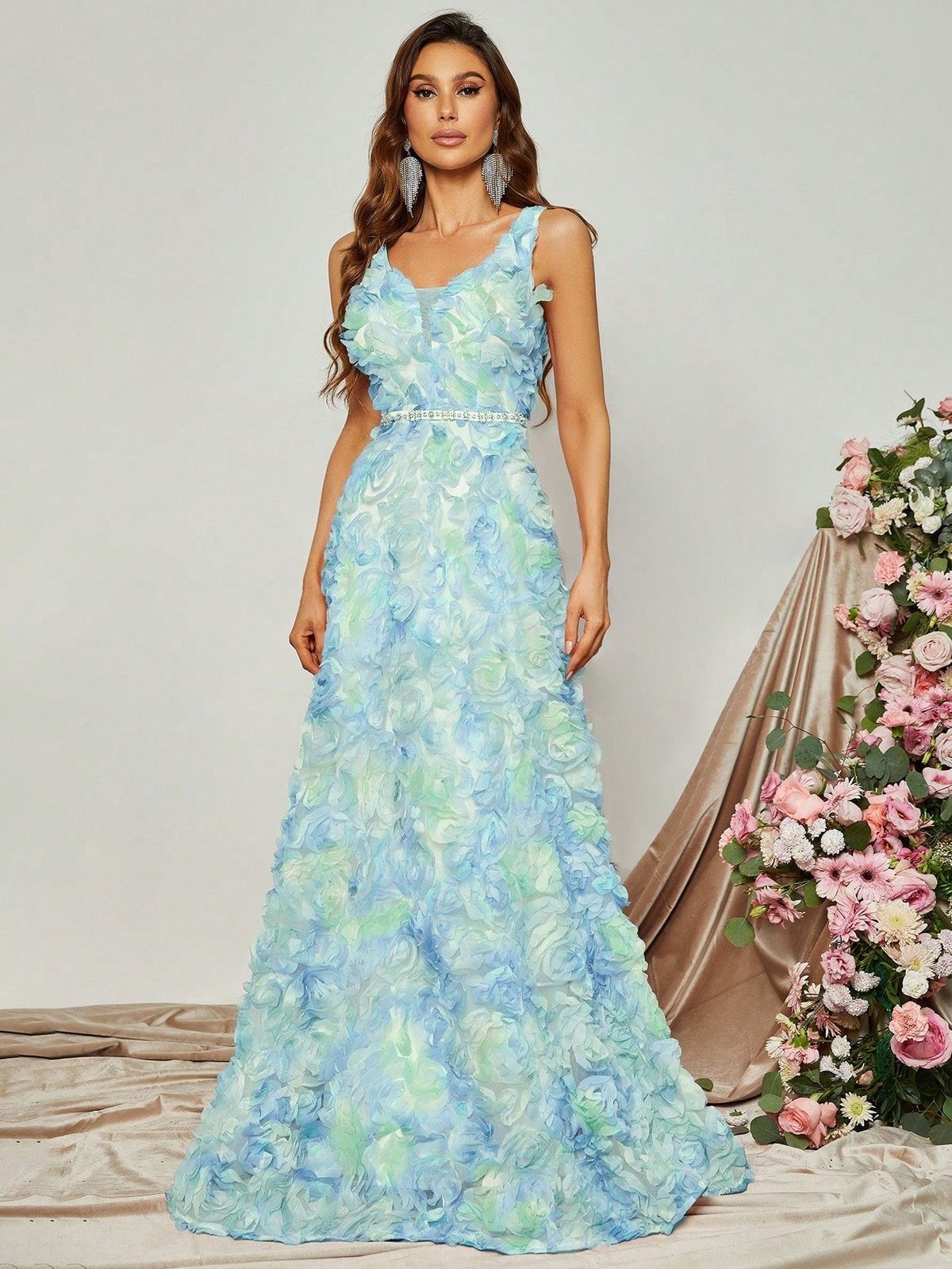 Style FSWD8059 Faeriesty Size XS Blue Floor Length Maxi on Queenly