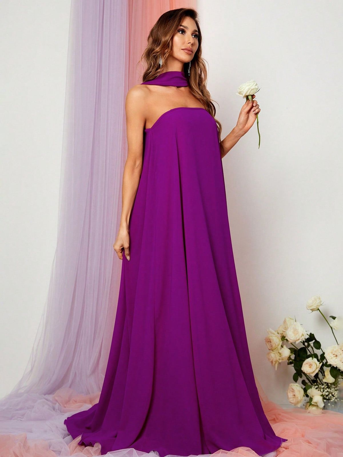 Style FSWD0847 Faeriesty Size M Purple A-line Dress on Queenly