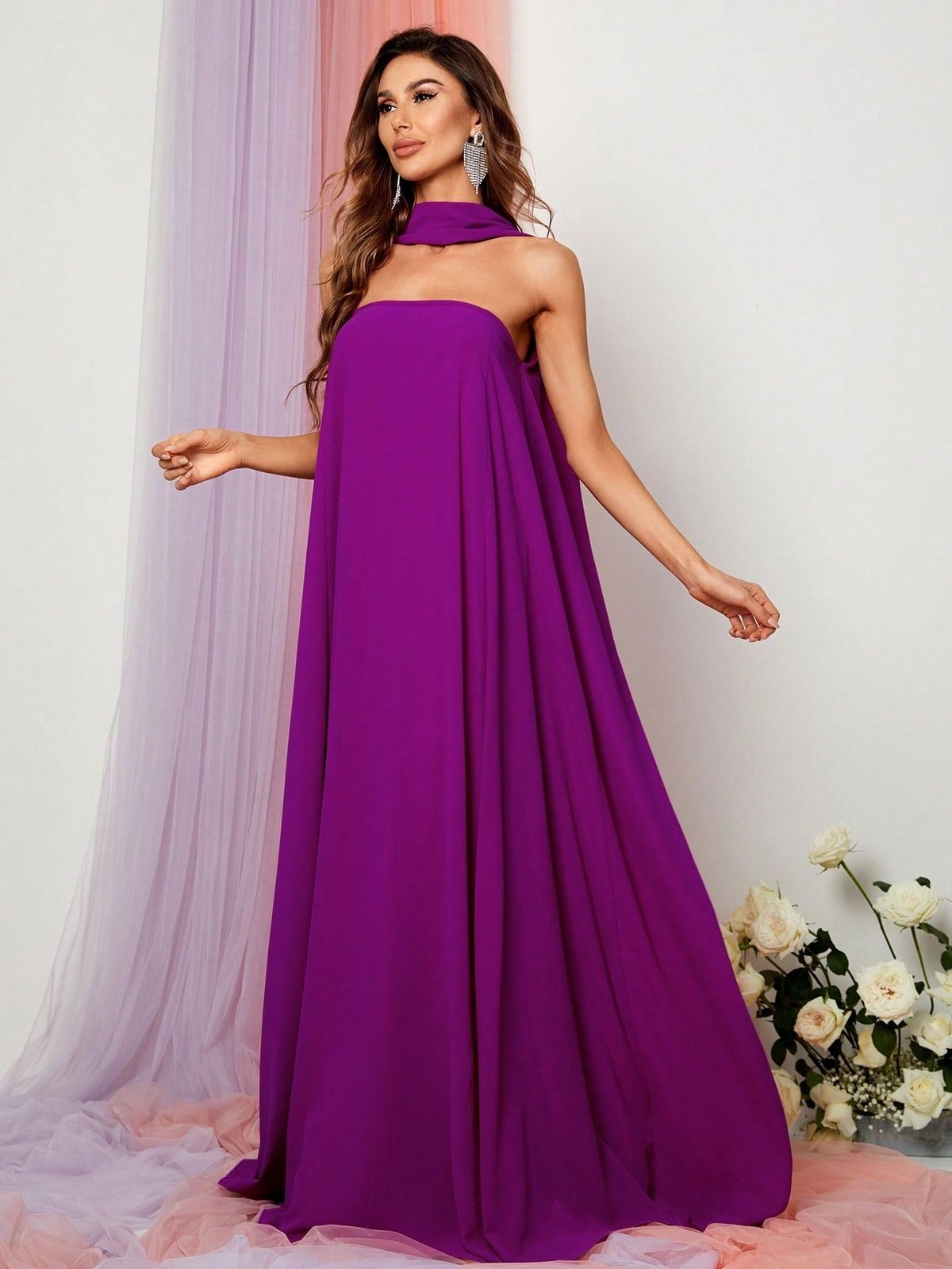 Style FSWD0847 Faeriesty Size L Purple A-line Dress on Queenly