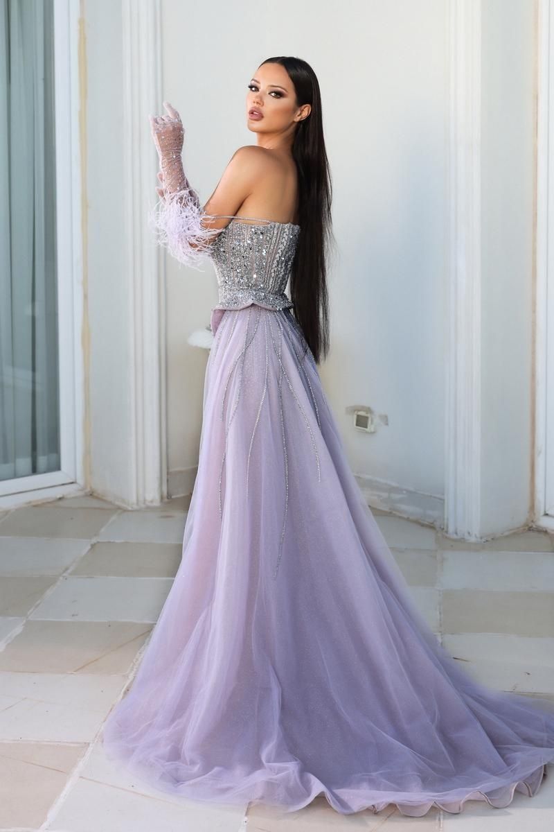 Style PS23983 Portia and Scarlett Size 8 Prom Purple Floor Length Maxi on Queenly