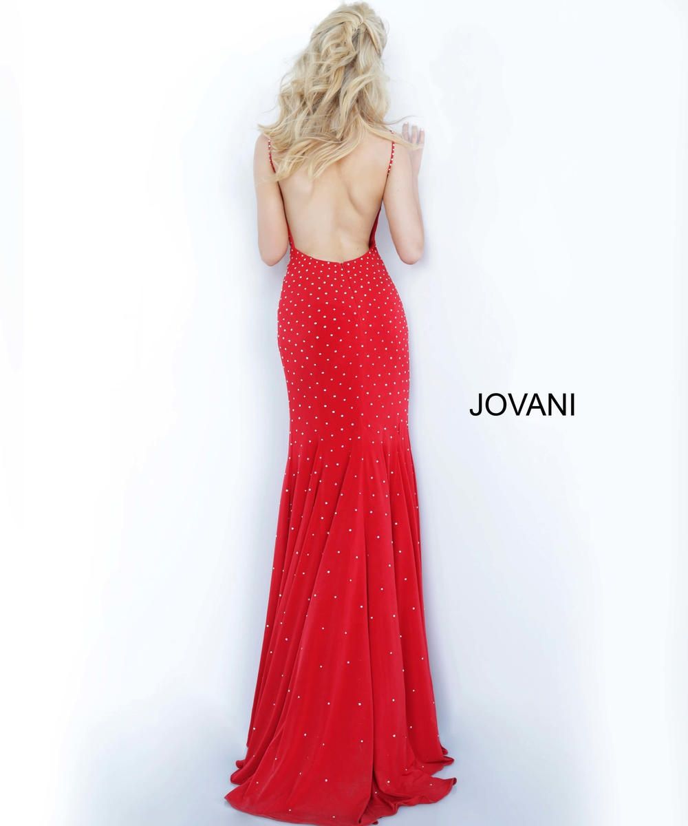 Style 63563 Jovani Size 8 Prom Red Floor Length Maxi on Queenly