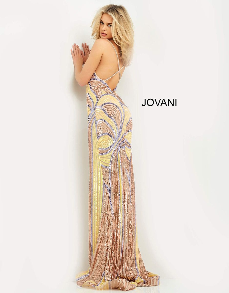 Style 06757 Jovani Size 2 Prom Gold Mermaid Dress on Queenly