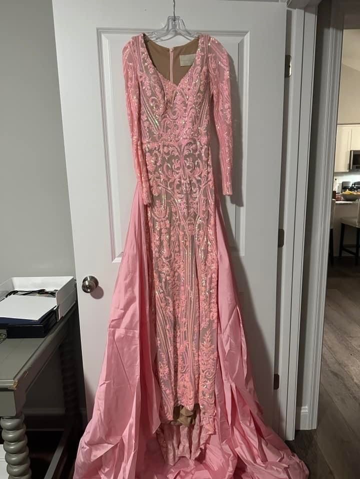 Fernando Wong Size 2 Pageant Pink Dress With Train on Queenly