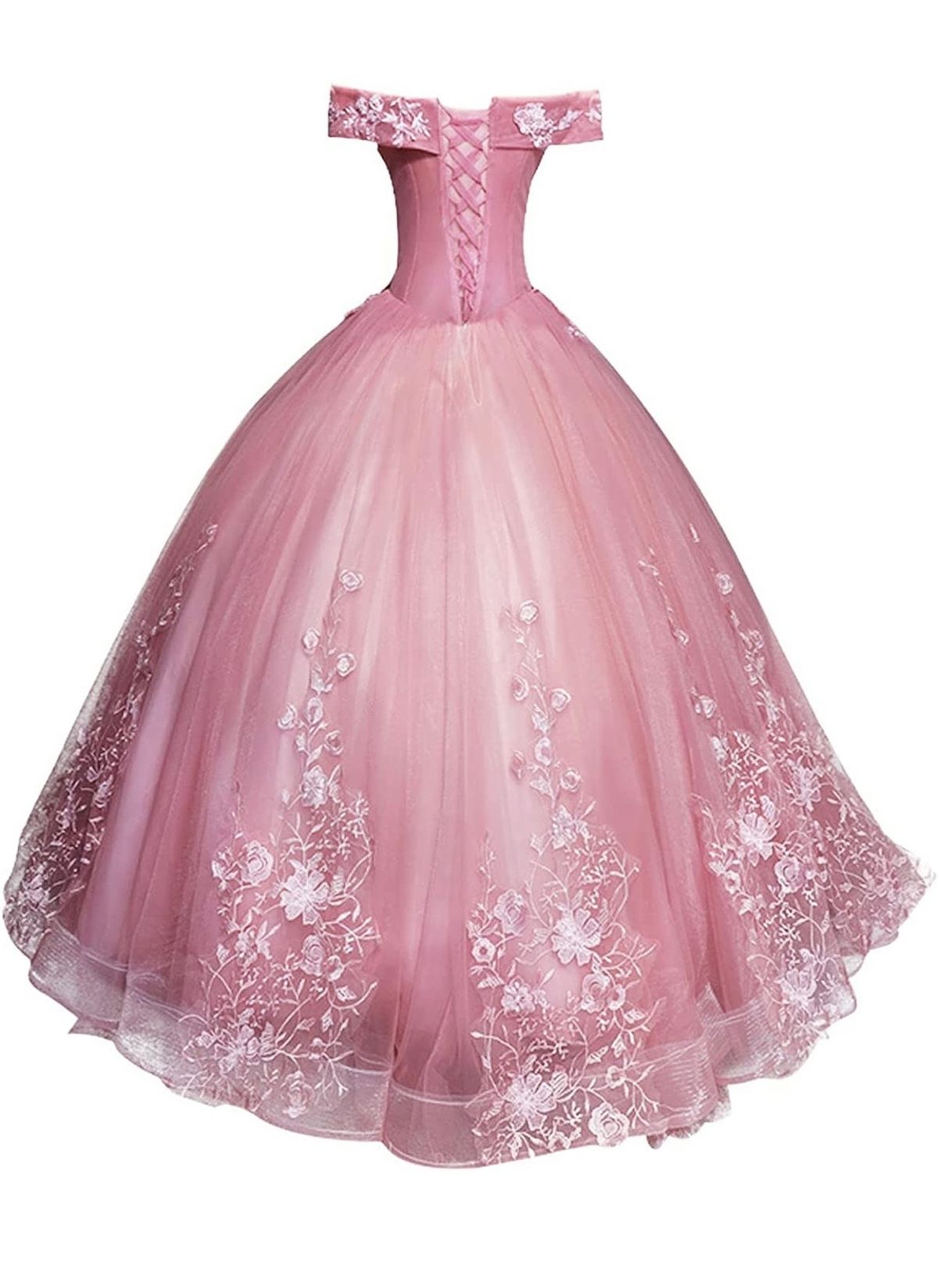 Plus Size 16 Pink Ball Gown on Queenly