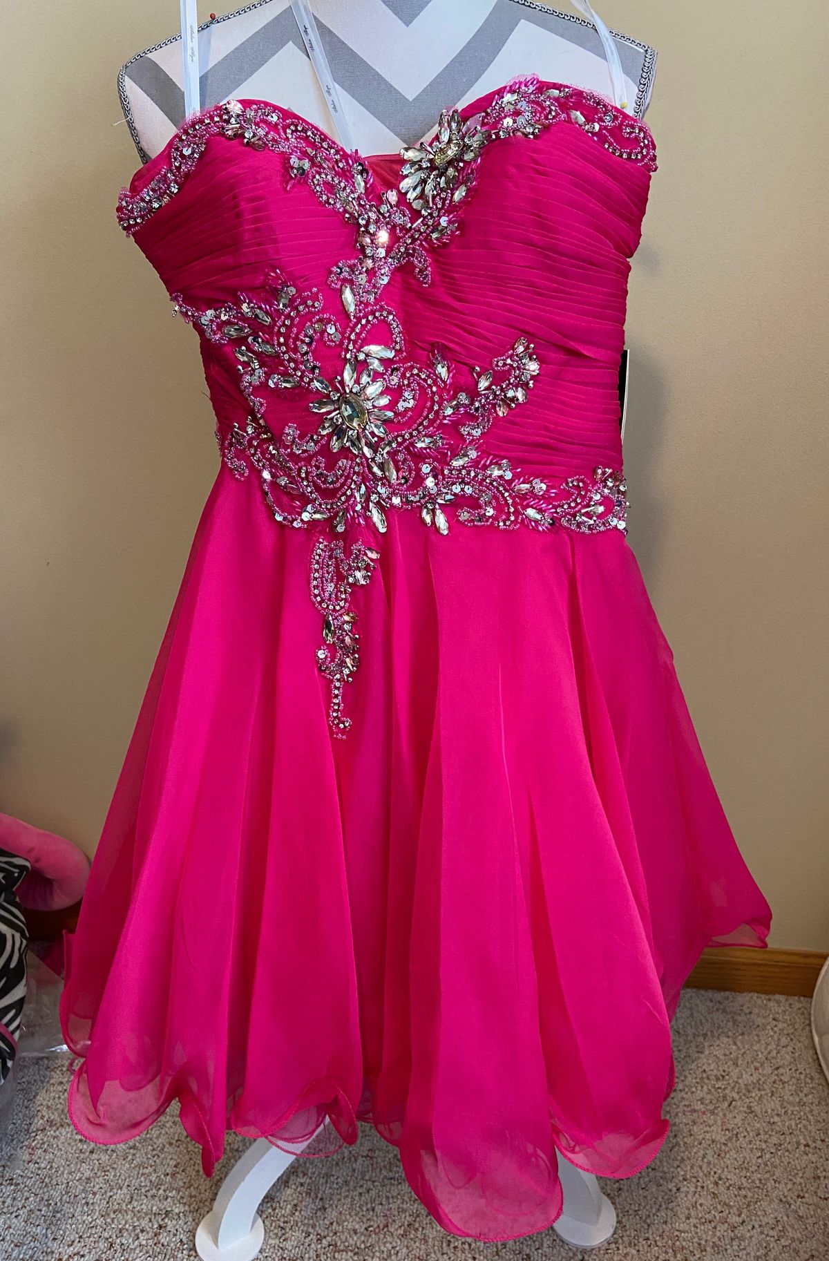 Alyce Paris Size 0 Homecoming Hot Pink Cocktail Dress on Queenly