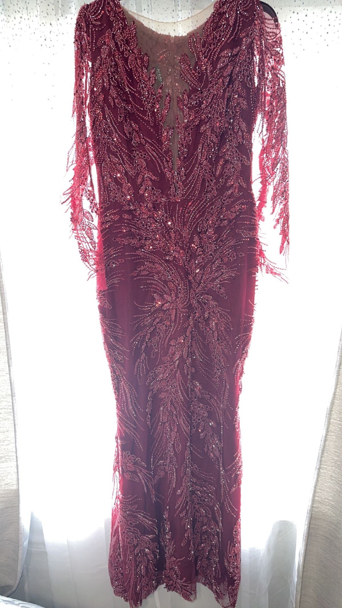 Size 1X Burgundy Red Floor Length Maxi on Queenly