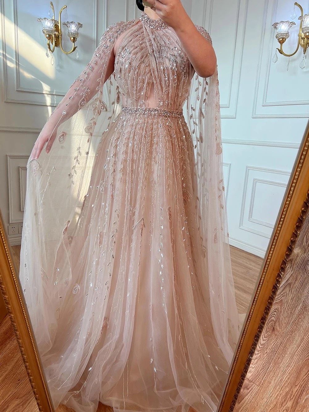 Size 8 Prom Nude Ball Gown on Queenly