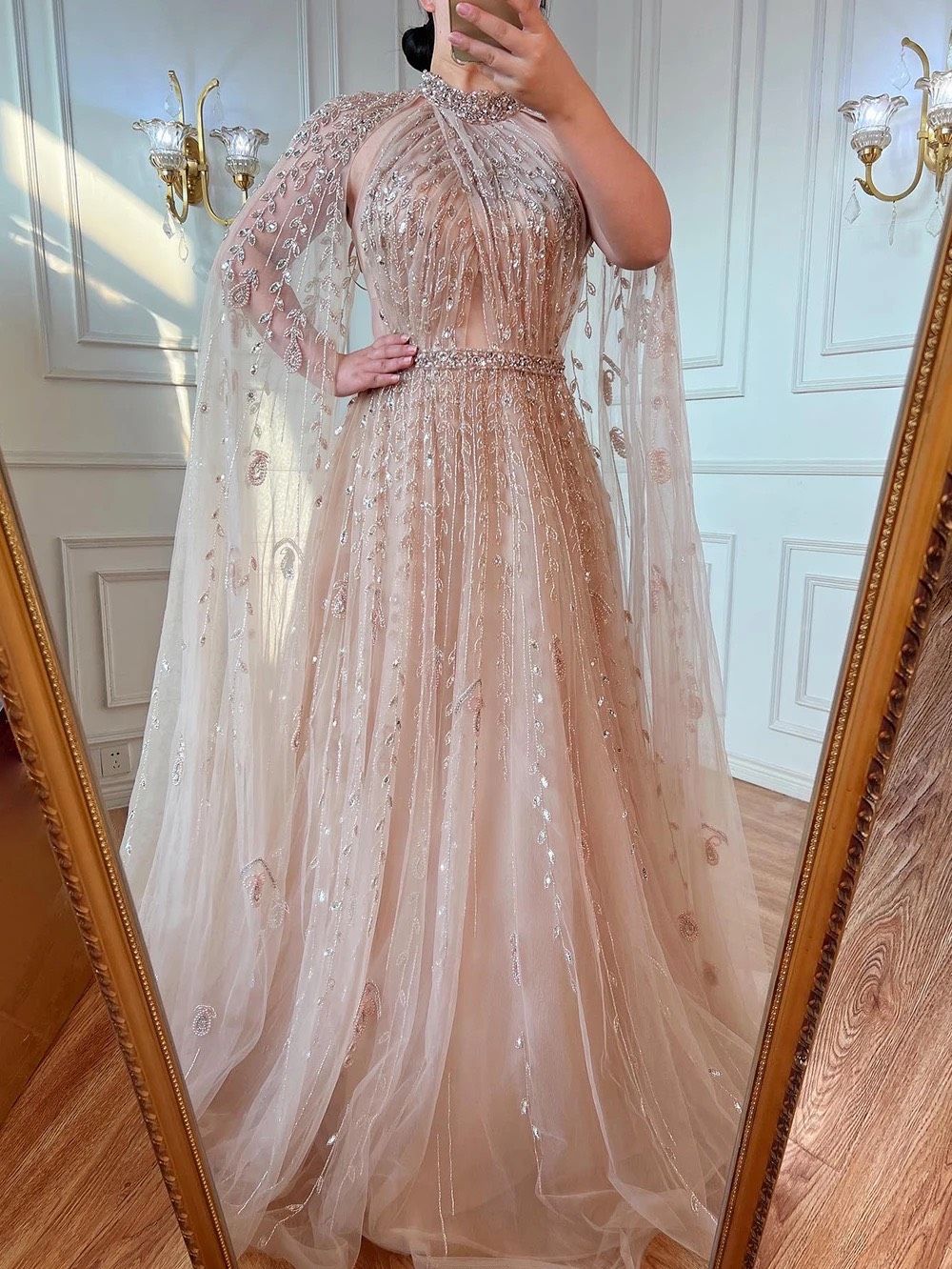 Size 8 Prom Nude Ball Gown on Queenly