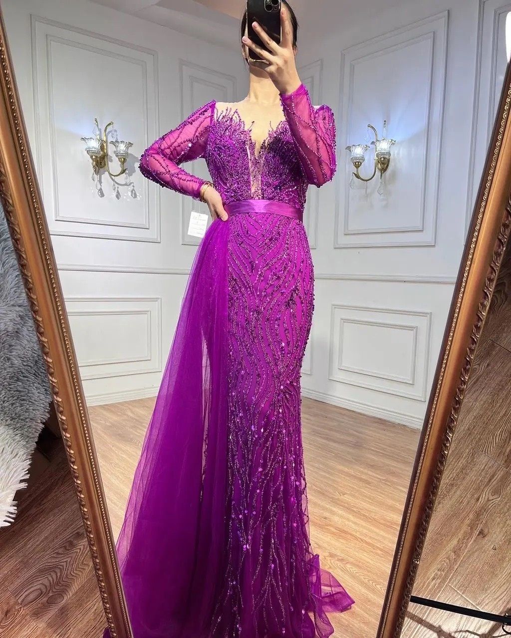 Size 6 Prom Purple Mermaid Dress on Queenly