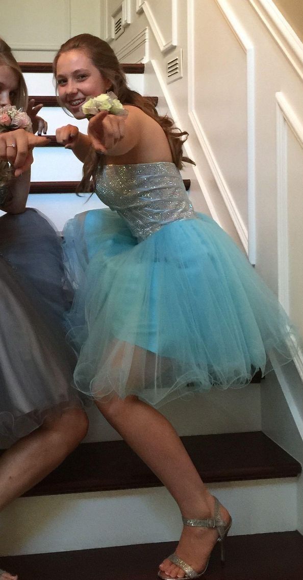 Size 2 Pageant Blue Ball Gown on Queenly