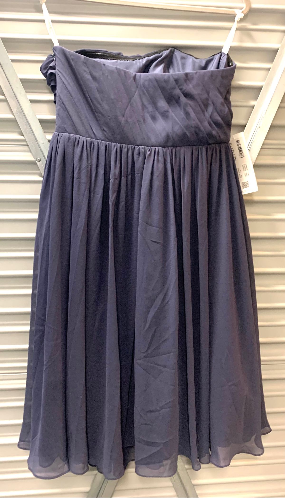 Size 10 Prom Strapless Gray Floor Length Maxi on Queenly