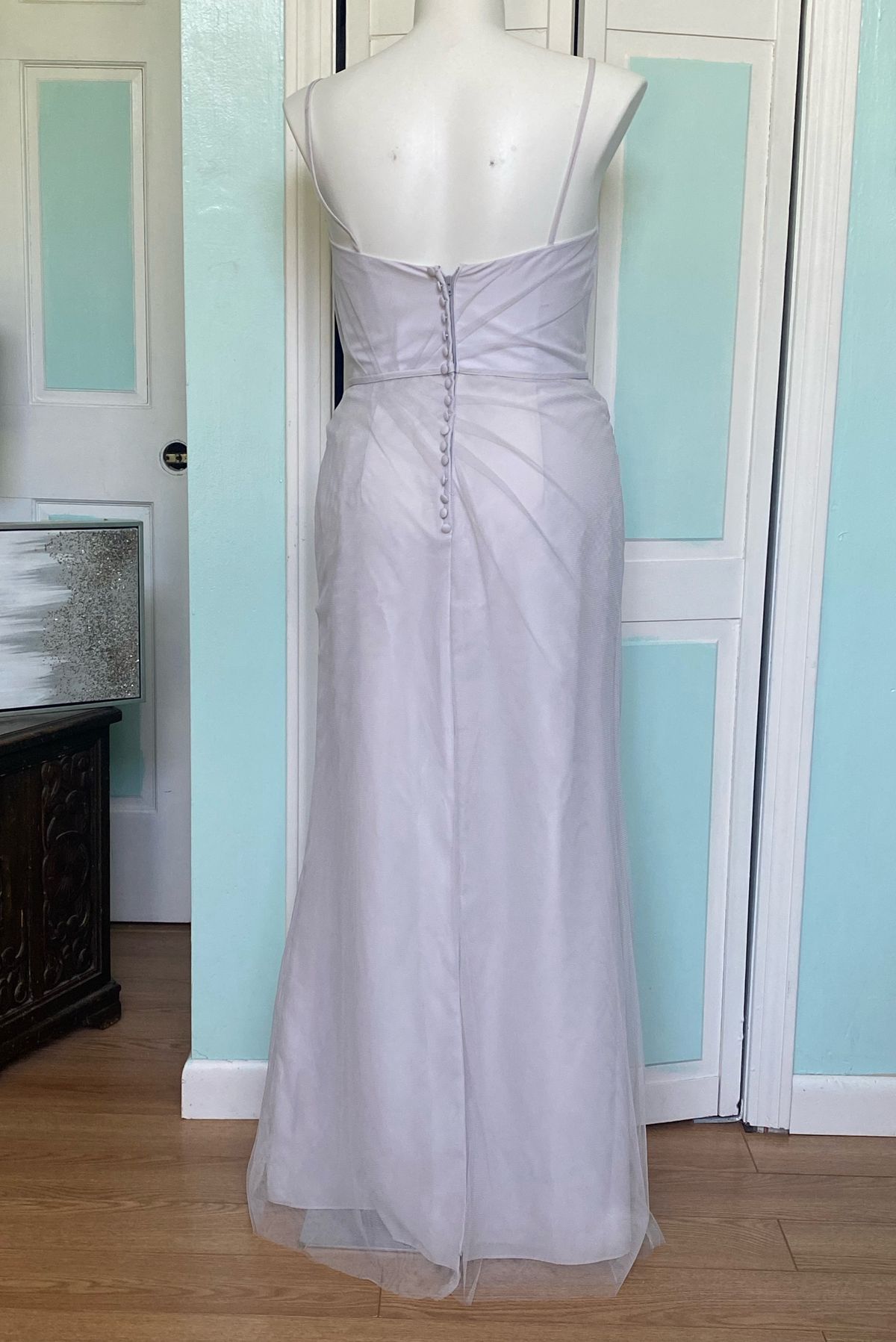 Alfred Angelo Size 12 Prom Sheer Gray A-line Dress on Queenly