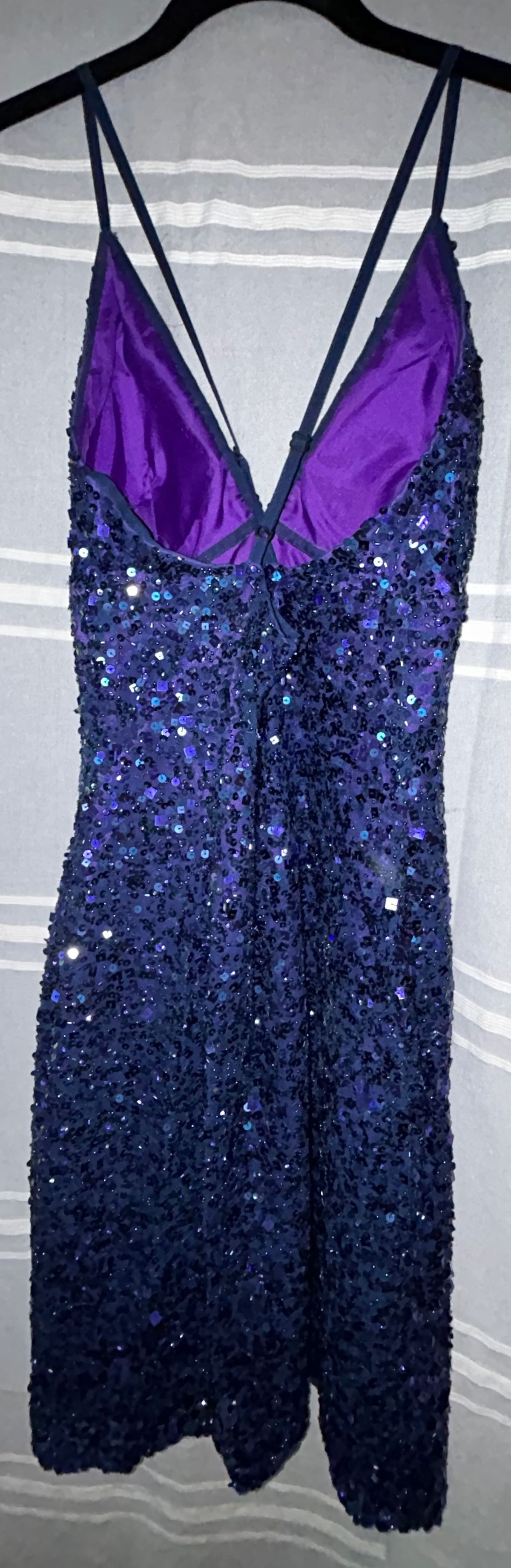 Scala Size 2 Homecoming Plunge Purple Cocktail Dress on Queenly