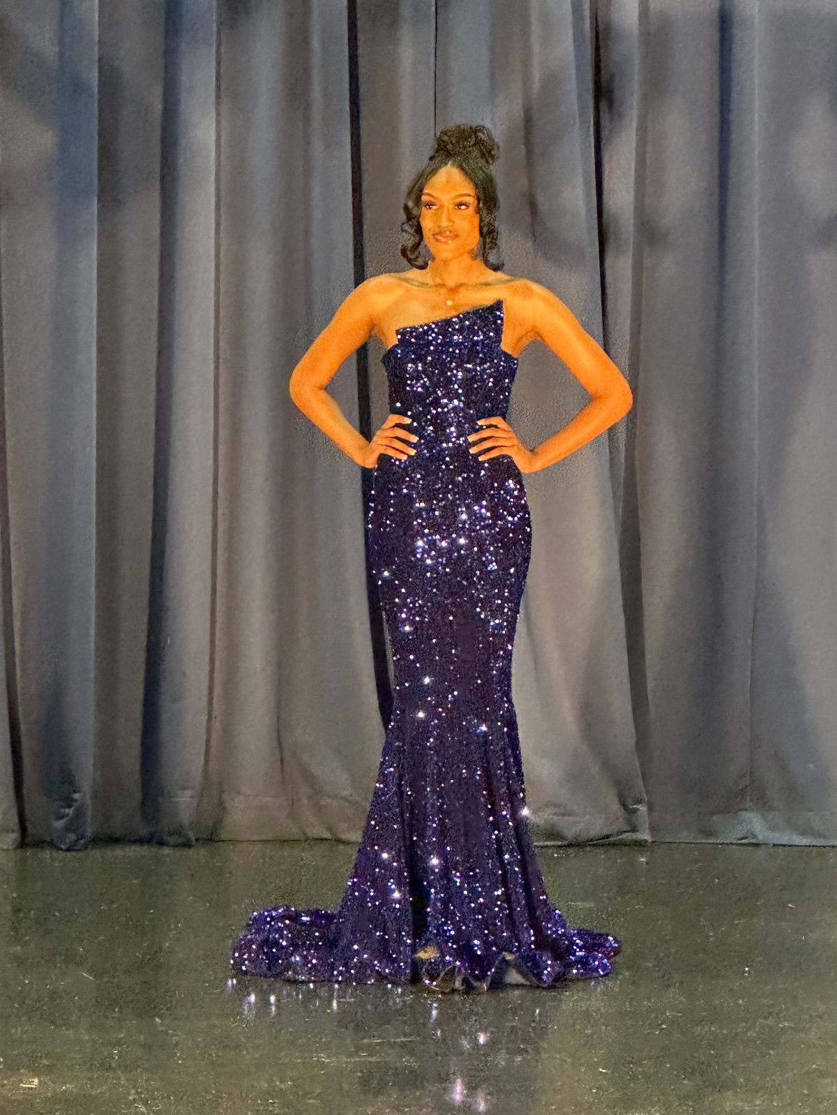 Size 2 Prom Strapless Royal Blue Mermaid Dress on Queenly