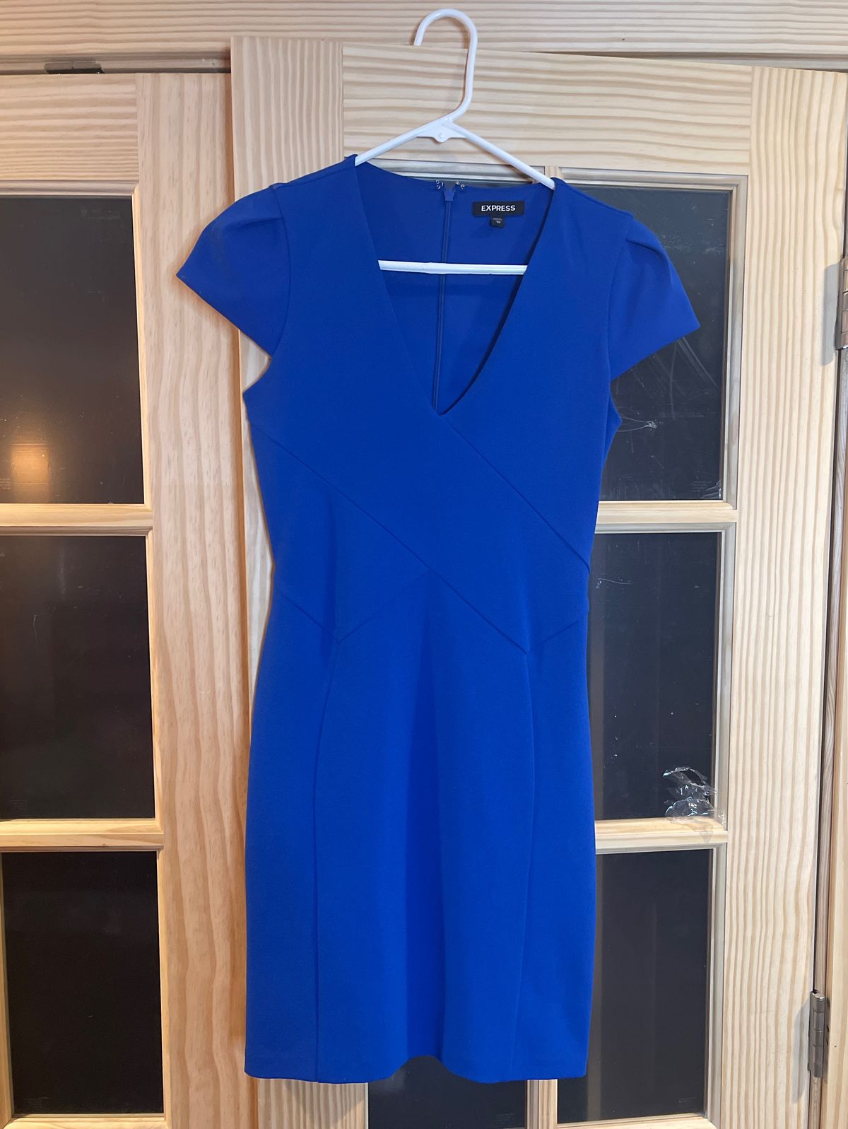 Express Size 2 Pageant Plunge Royal Blue A-line Dress on Queenly