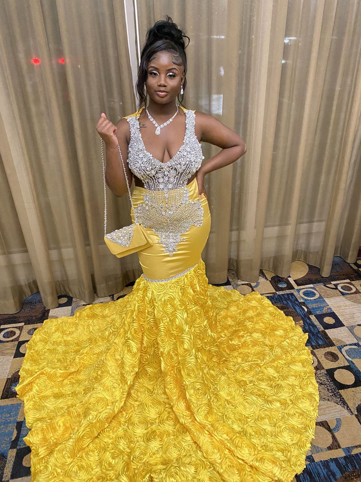 Yellow Mermaid Yellow Mermaid Prom Dress With Crystals And Beading 2023  Arabic Aso Ebi Gown For Evening Formal Party, Second Reception, Birthday,  And Engagement ZJ783 From Chic_cheap, $167.34 | DHgate.Com