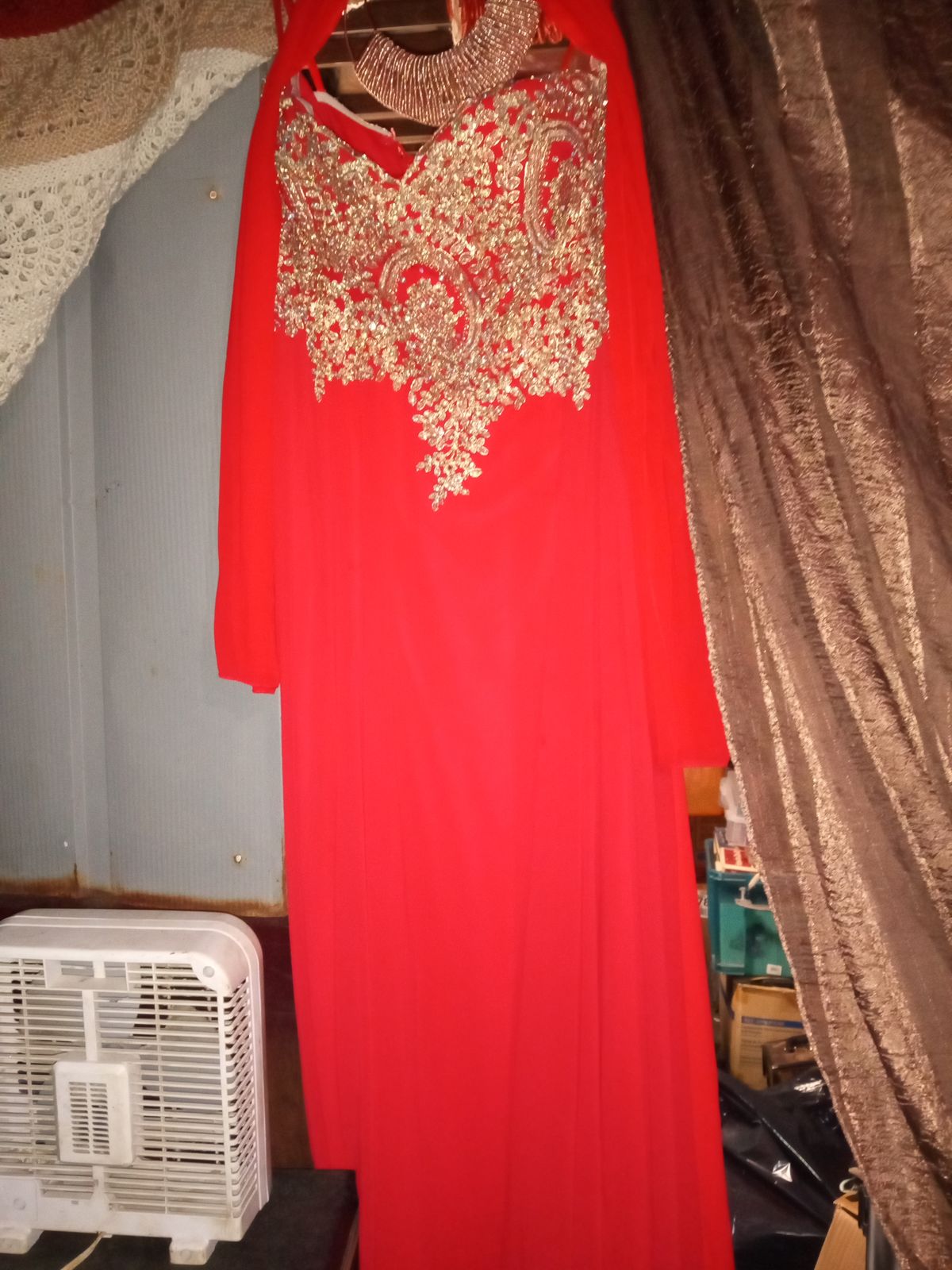 nouri  Plus Size 24 Prom Red Floor Length Maxi on Queenly