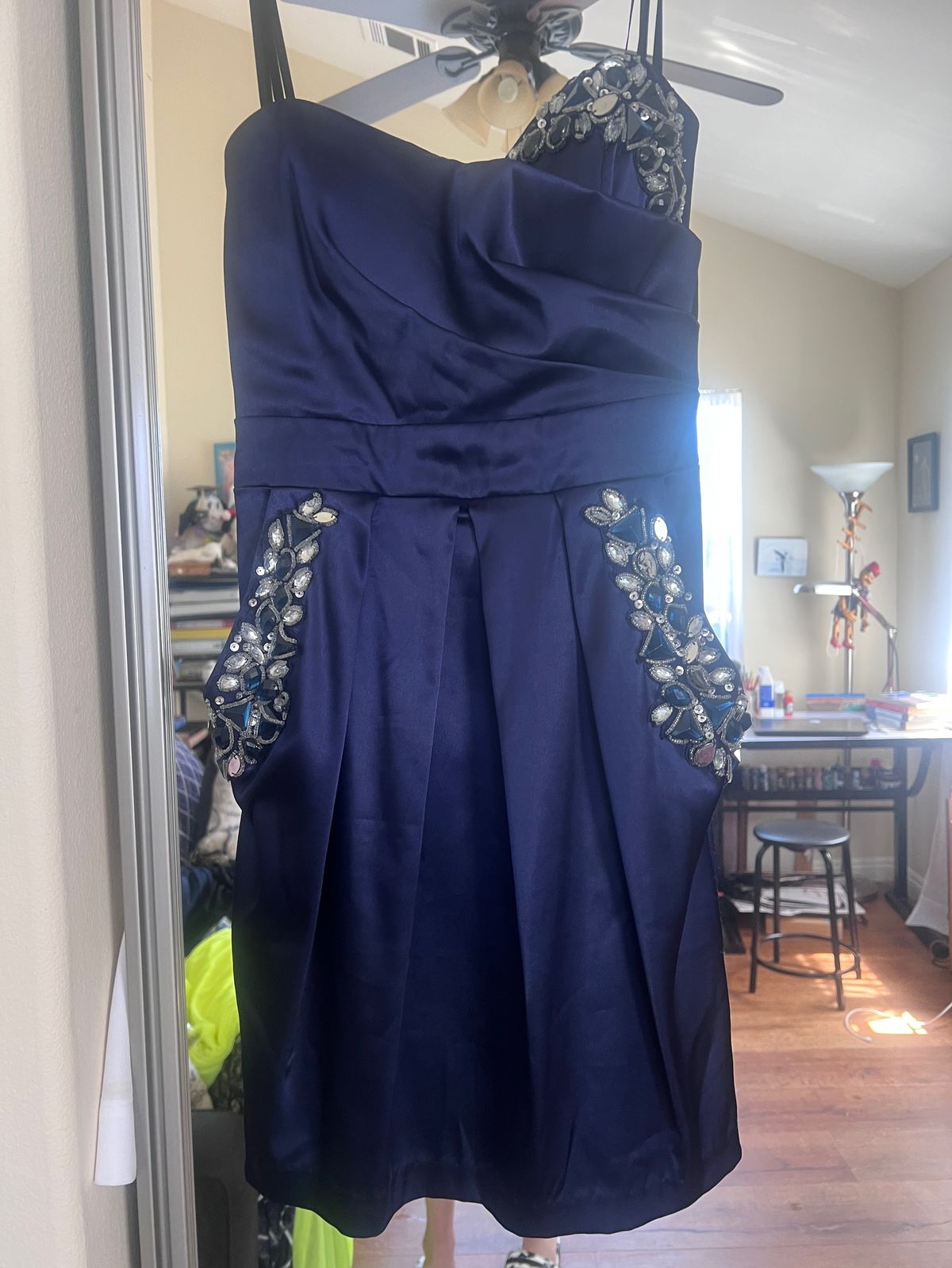 Windsor Size 8 Prom Strapless Blue Cocktail Dress on Queenly