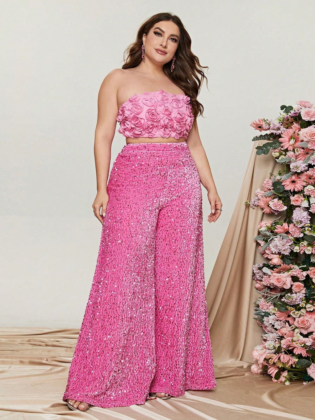 Style FSWU0357P Faeriesty Size 1X Pink Floor Length Maxi on Queenly