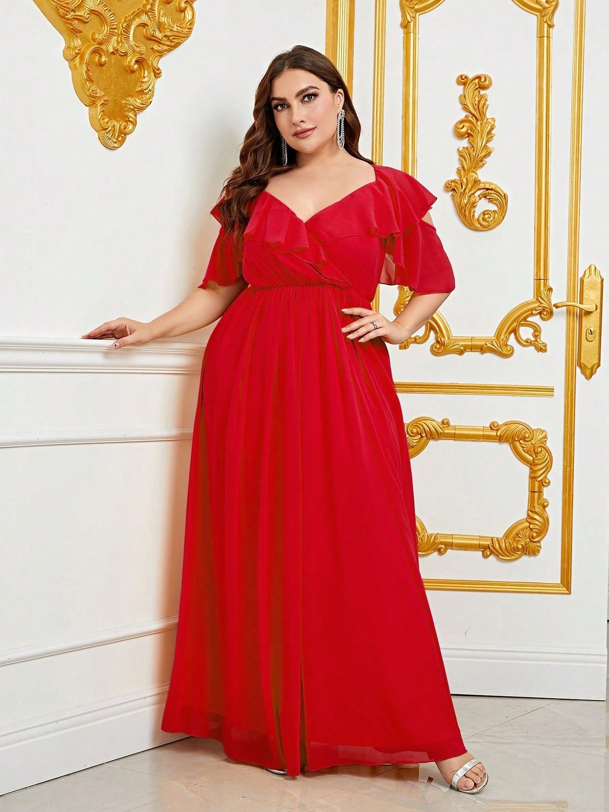 Style FSWD0924P Faeriesty Size 3X Red A-line Dress on Queenly