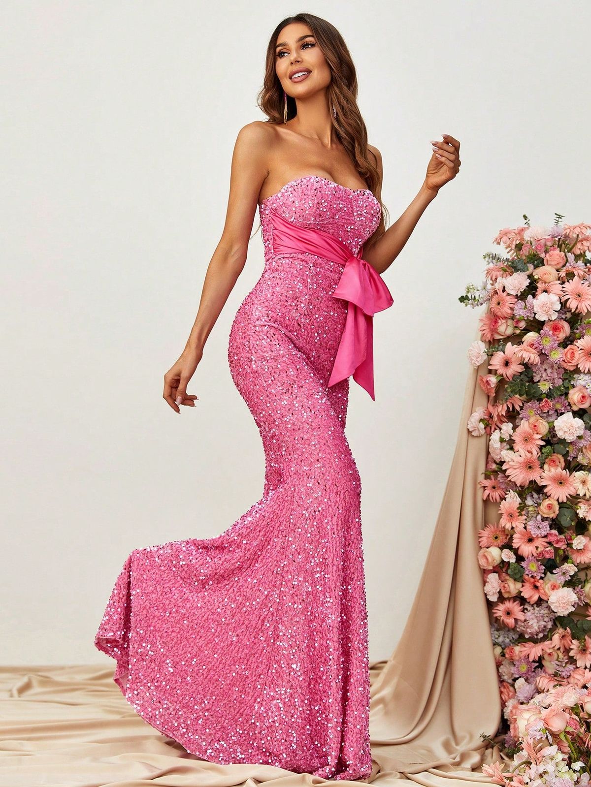 Style FSWD0645 Faeriesty Size XL Pink Mermaid Dress on Queenly