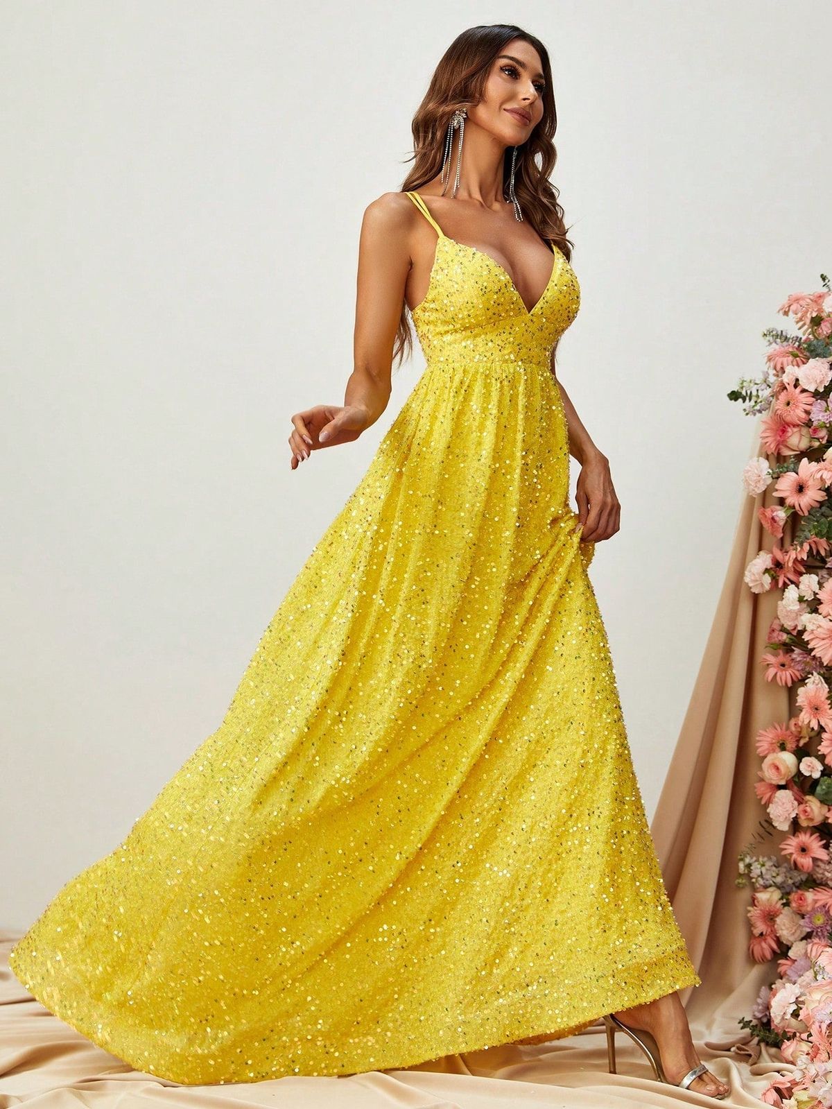 Style FSWD0395 Faeriesty Size S Yellow Floor Length Maxi on Queenly