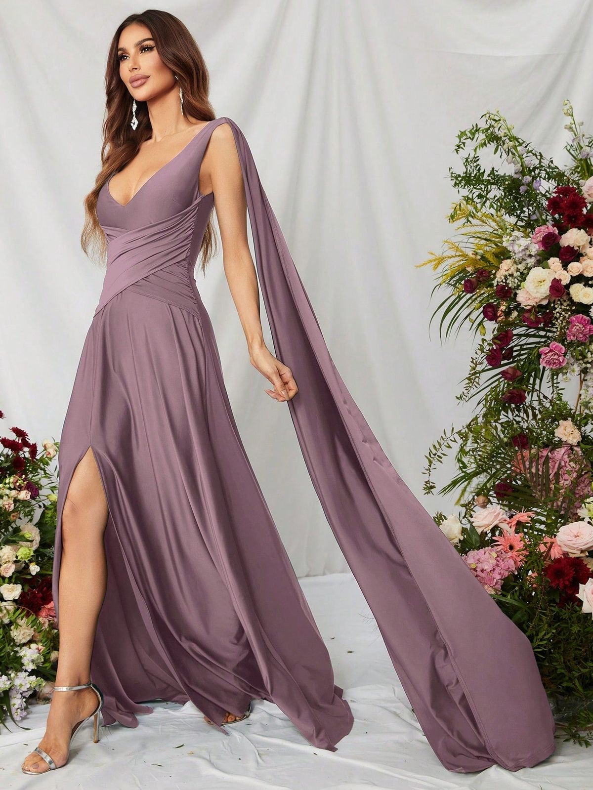 Style FSWD0772 Faeriesty Size XS Purple Side Slit Dress on Queenly