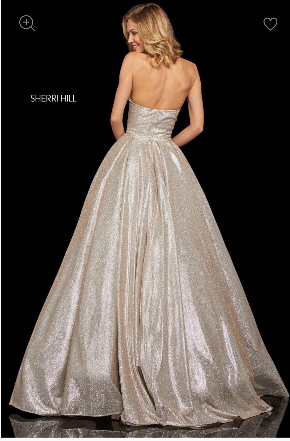 Sherri Hill Size 10 Prom Silver Ball Gown on Queenly