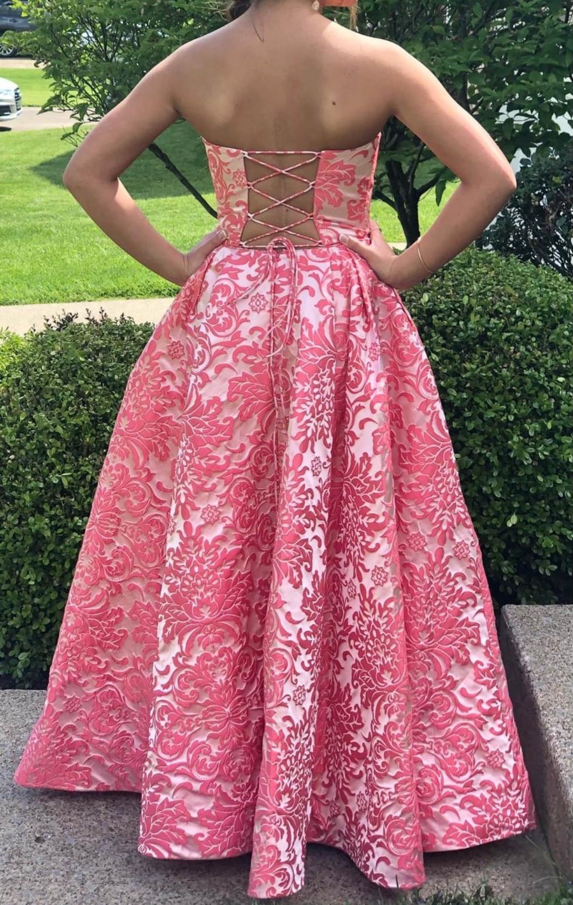 Sherri Hill Size 4 Prom Pink Ball Gown on Queenly