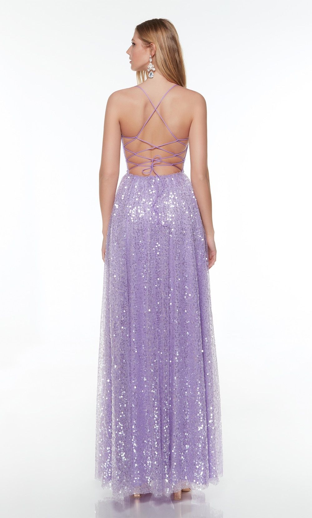 Style 61242 Alyce Paris Size 4 Purple A-line Dress on Queenly