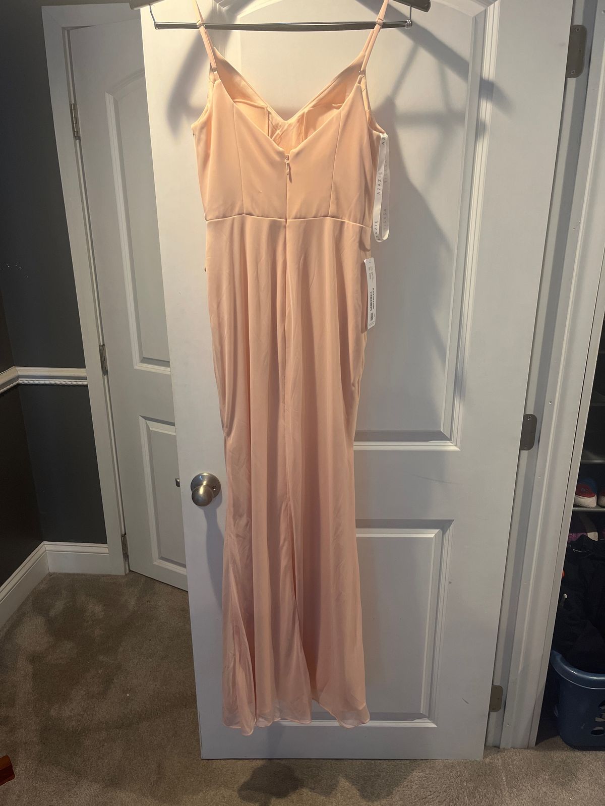 Azazie Size 6 Prom Pink Side Slit Dress on Queenly