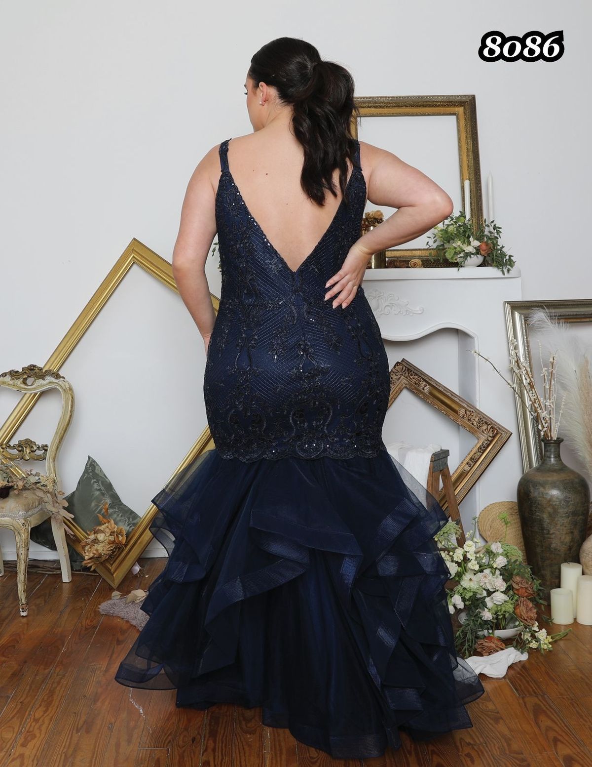 Style 8086 Athena Prom Plus Size 20 Blue Mermaid Dress on Queenly