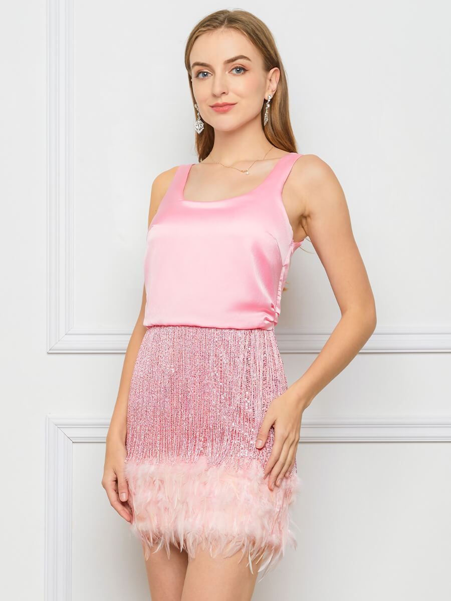 Style YLWD0488 Faeriesty Size XS High Neck Pink Cocktail Dress on Queenly