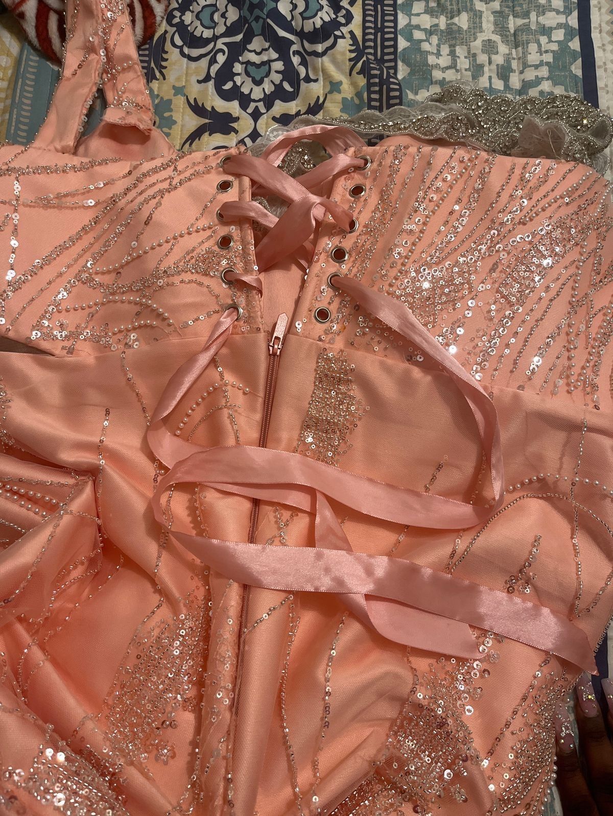 Size 14 Prom Pink Side Slit Dress on Queenly