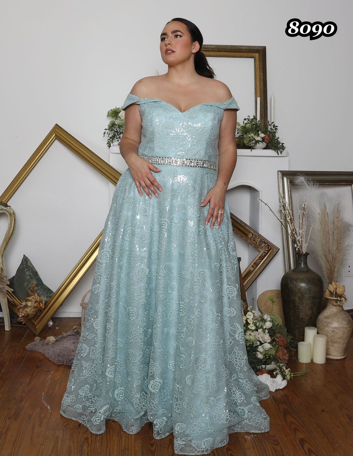 Style 8090 Athena Prom Plus Size 30 Light Green A-line Dress on Queenly