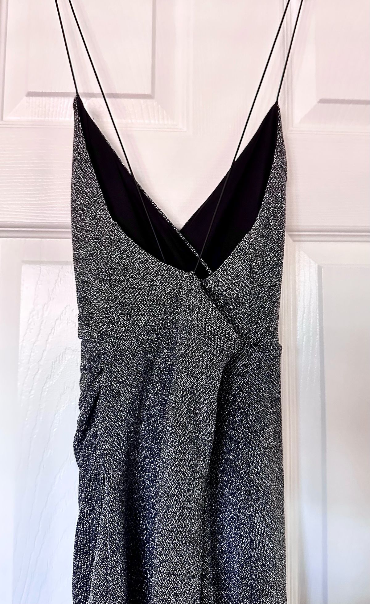 Forever 21 Size S Prom Plunge Silver Cocktail Dress on Queenly