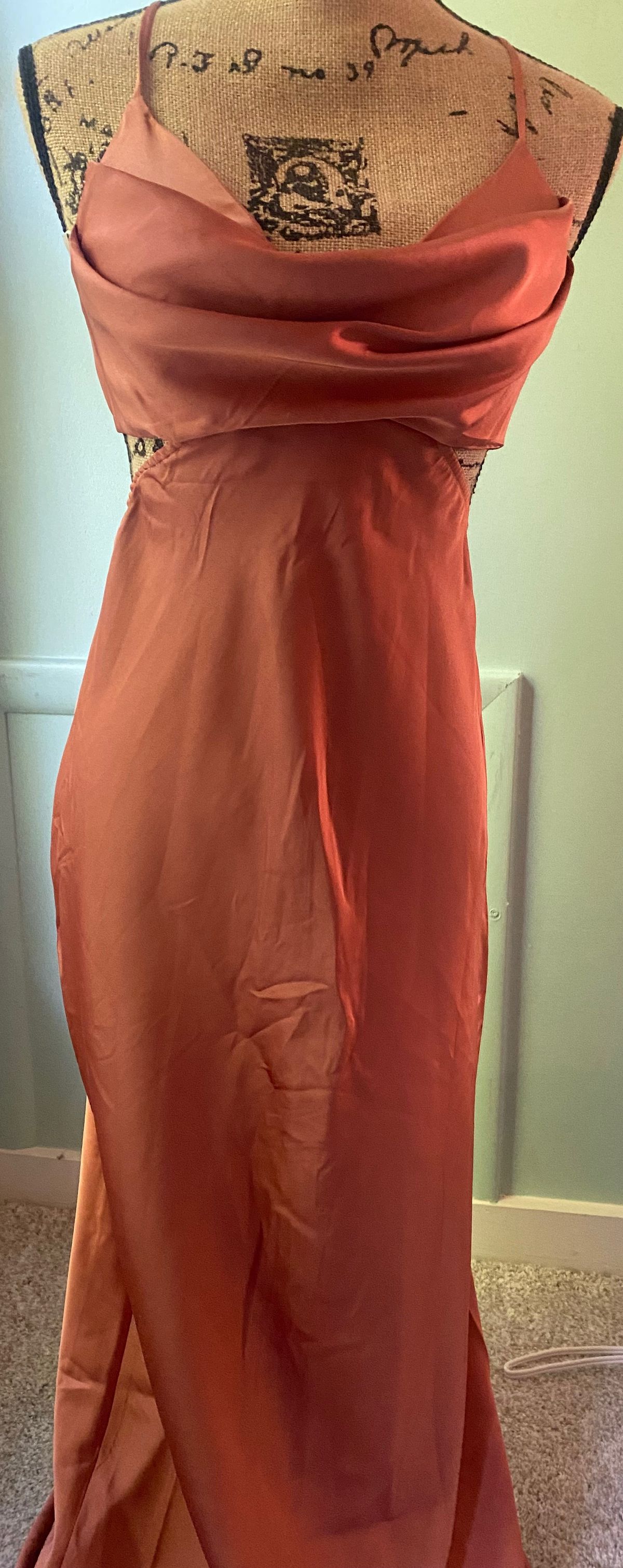 Size M Prom Plunge Brown Mermaid Dress on Queenly