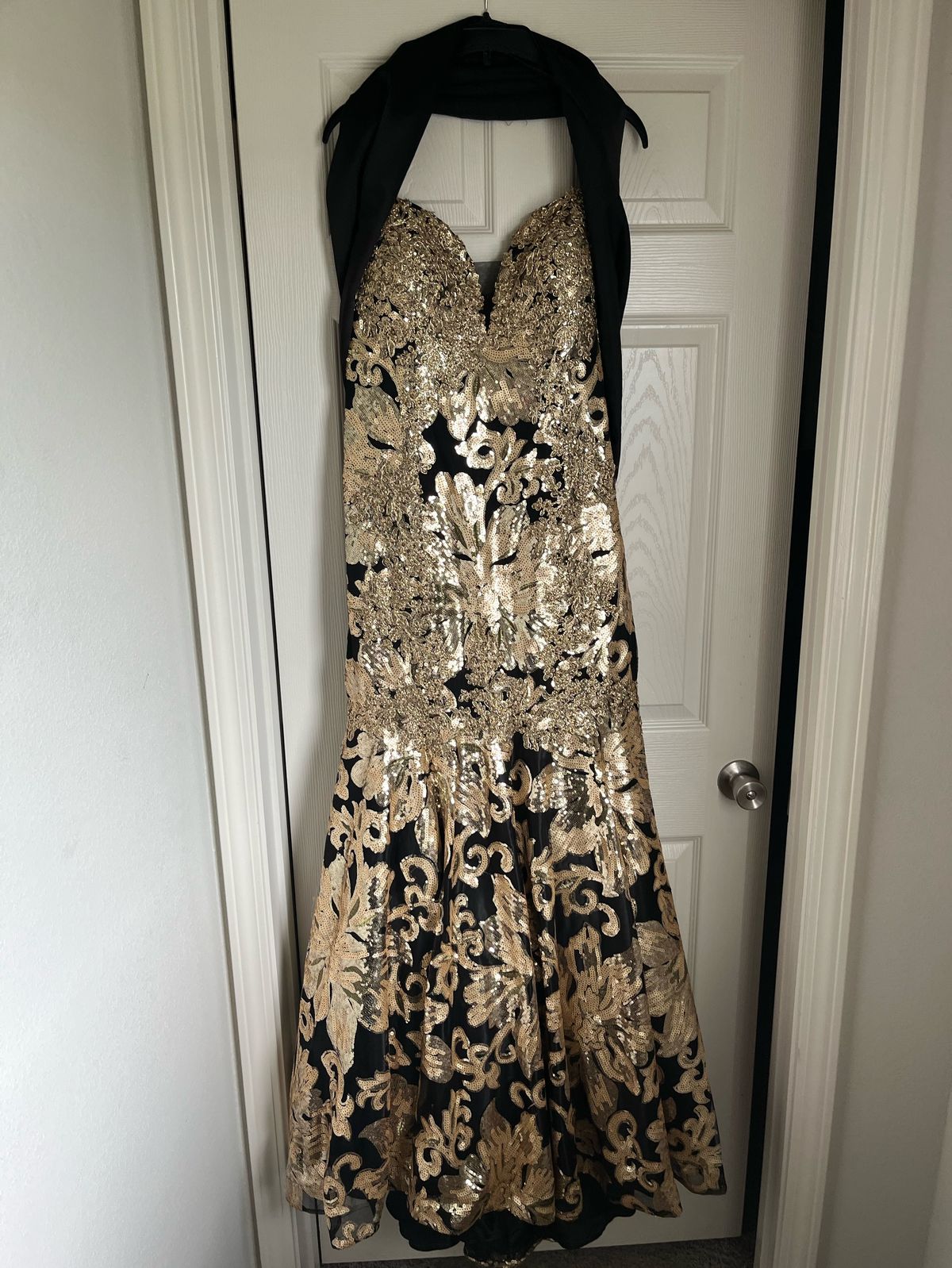Girls Size 14 Prom Gold Ball Gown on Queenly