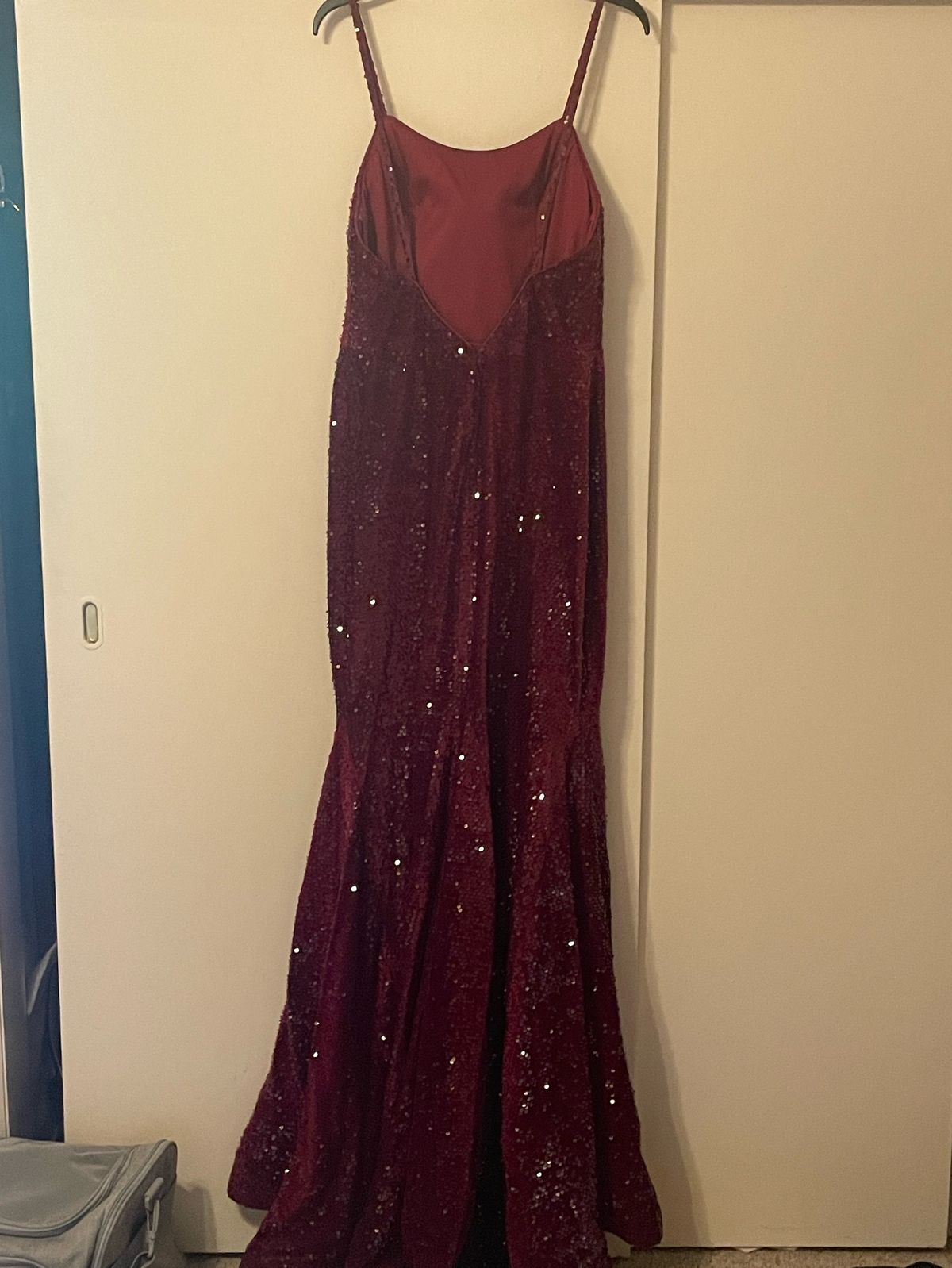 Colette Size 12 Prom Burgundy Red Mermaid Dress on Queenly