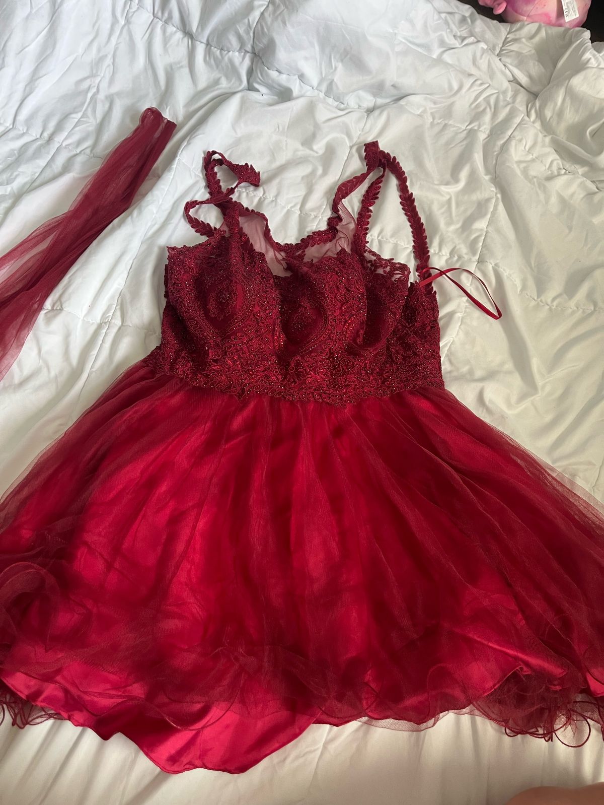 Size 2X Red Ball Gown on Queenly