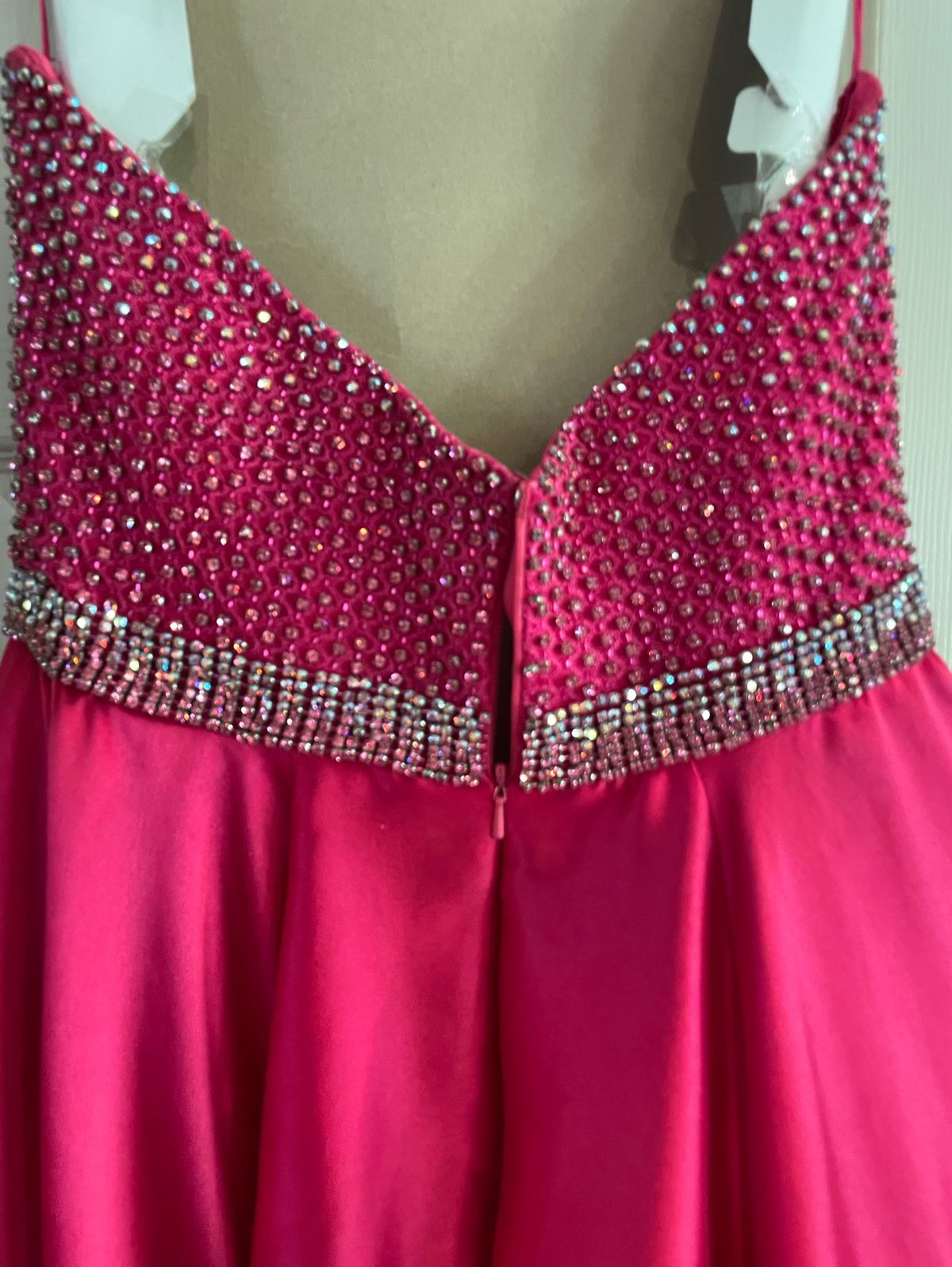 Jovani Size 6 Pageant Satin Pink Ball Gown on Queenly