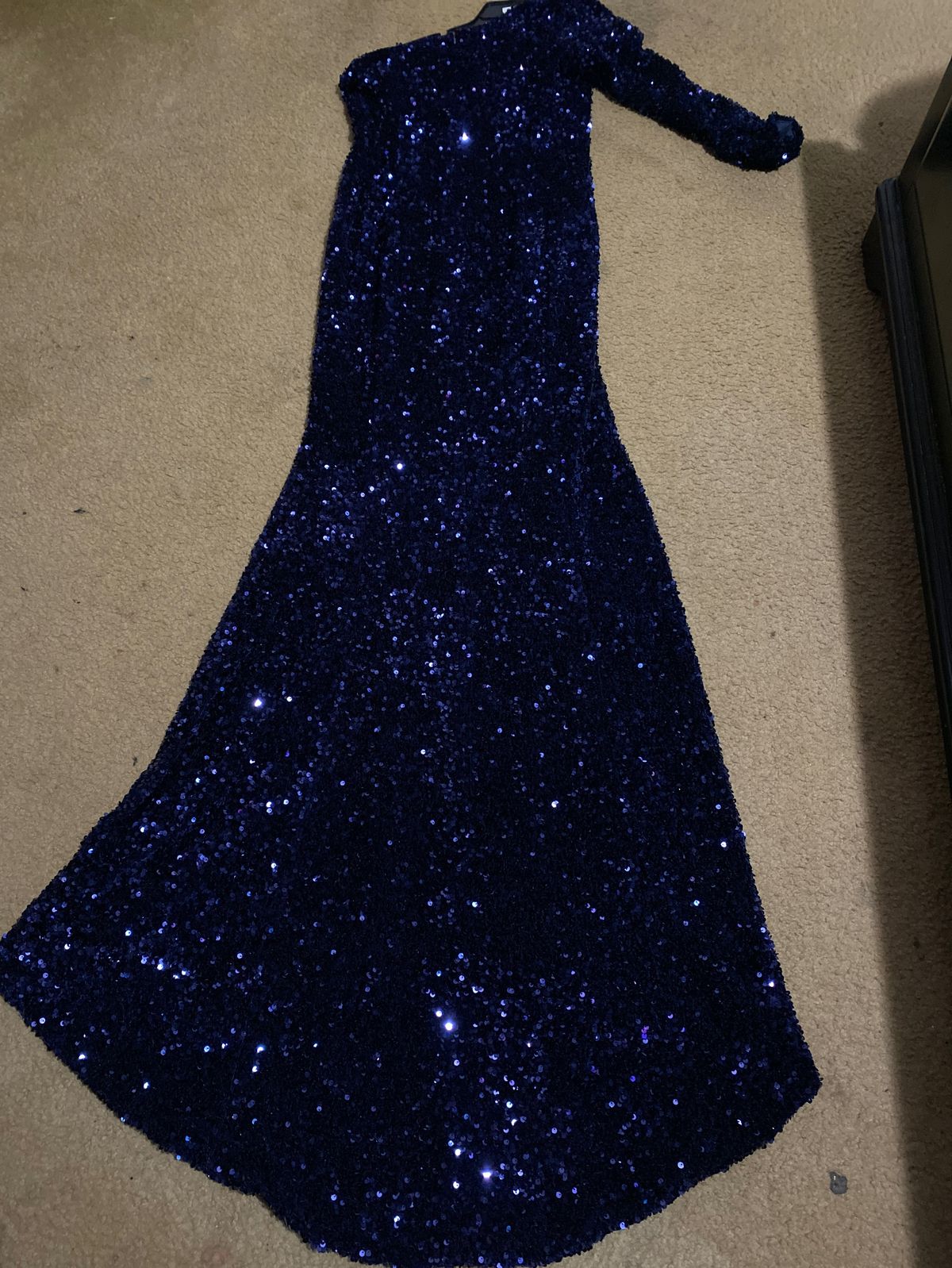 Promgirl Size L Prom Blue Side Slit Dress on Queenly