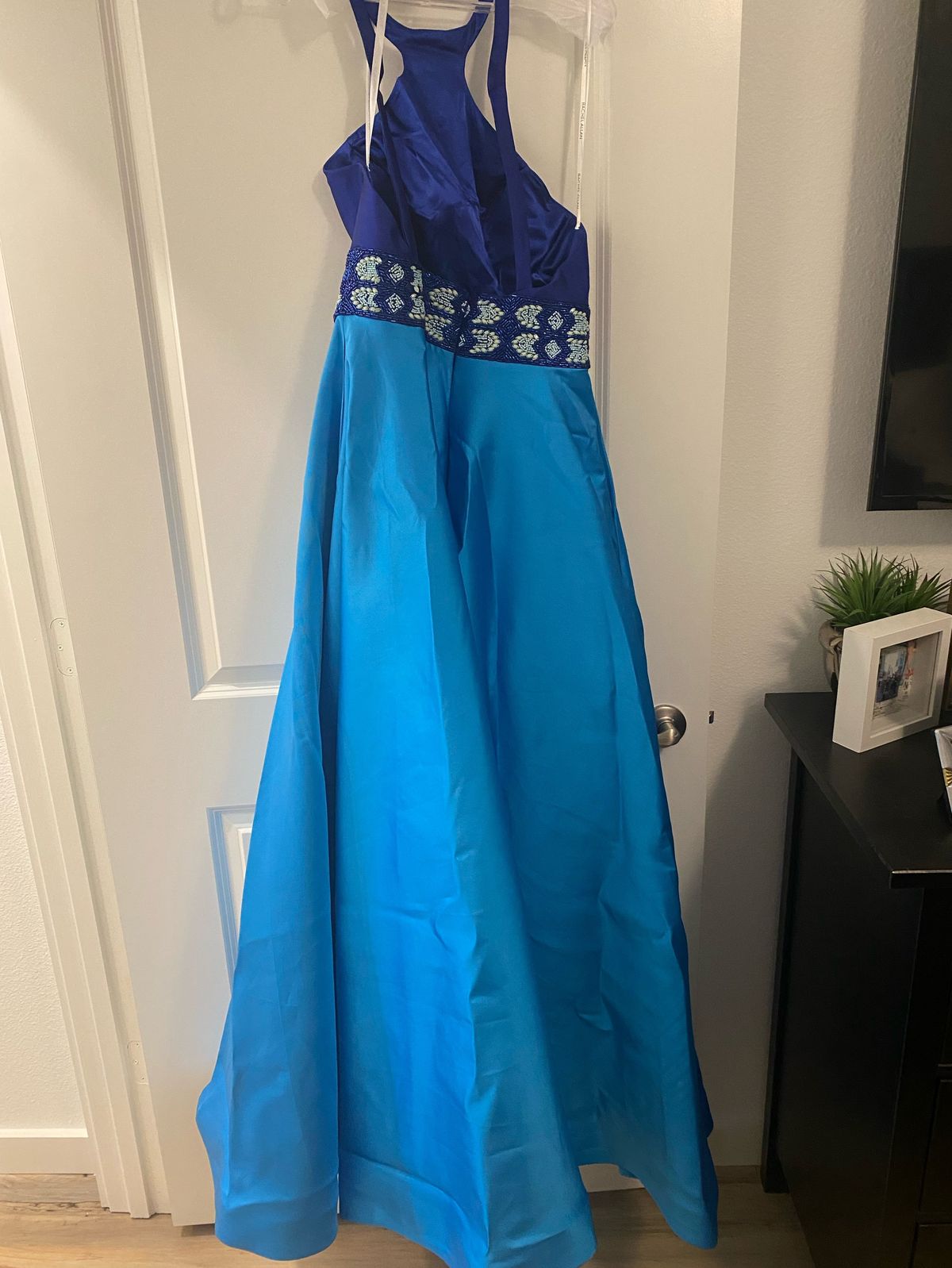 Rachel Allan Size 10 Blue Dress With Train on Queenly