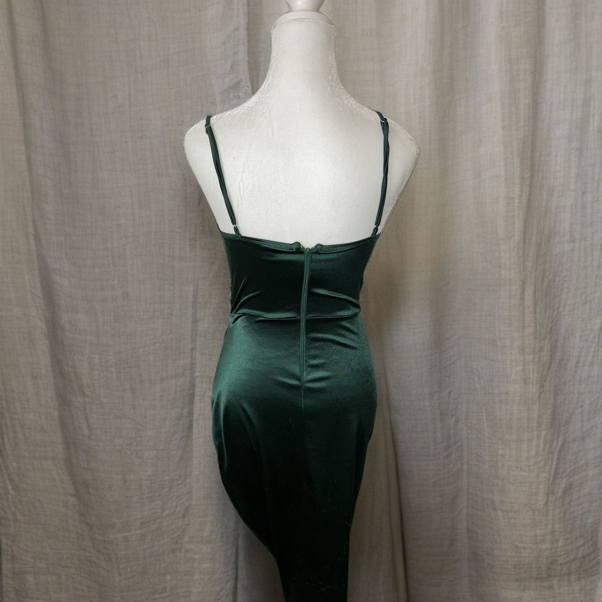 Size S Prom Plunge Green Side Slit Dress on Queenly