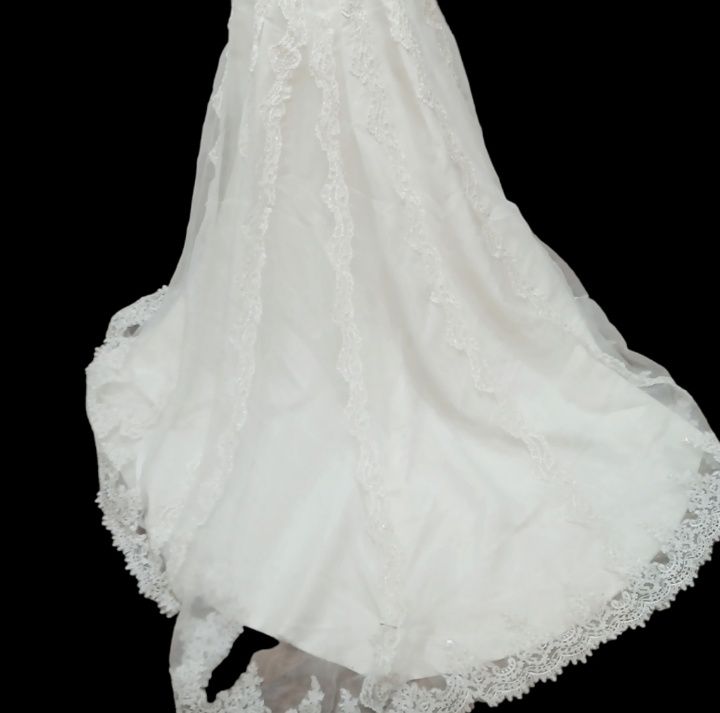 Size 0 Wedding High Neck Lace White Mermaid Dress on Queenly