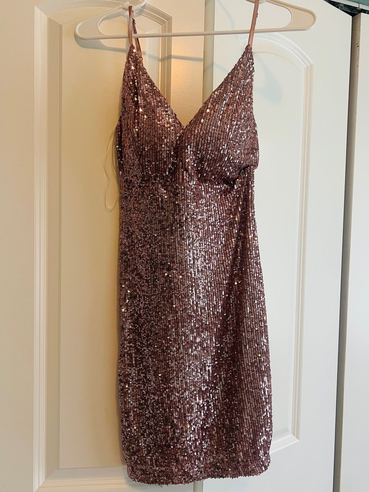 Style -1 Size S Homecoming Rose Gold Cocktail Dress on Queenly