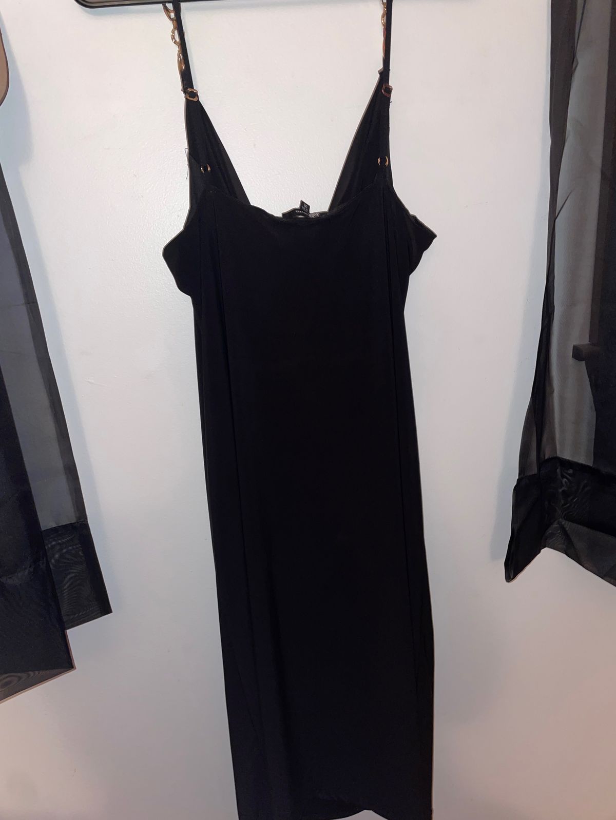 Jump apparel Size XL Prom Plunge Black A-line Dress on Queenly